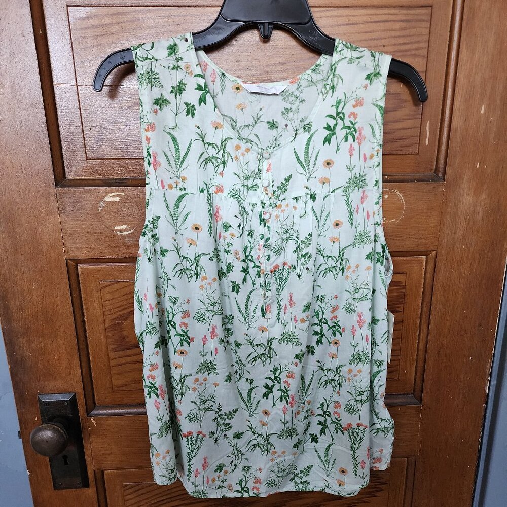 NWT Lucky Brand Floral Sleeveless Blouse